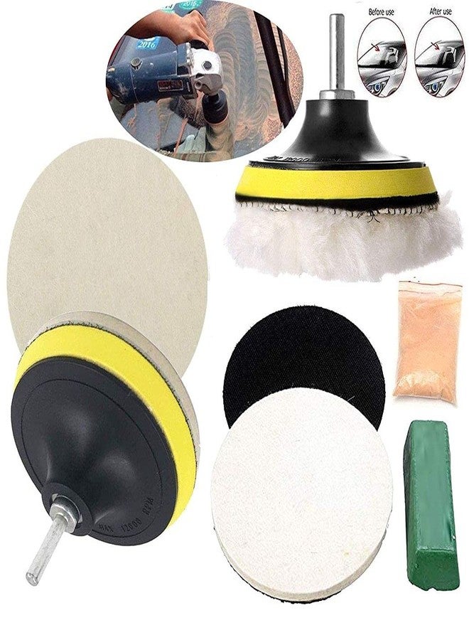 دي آي واي كرافتس مجموعة وسادات إسفنجية لتلميع المثقاب المركب من دي آي واي كرافتس 12885 الهند 302707173743، وسادة لاصقة خلفية لتلميع السيارات، 180 مم، متعددة الألوان - Image 5